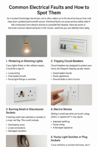 Electrical issues - Titan Electrical Ltd Image illustrating electrical issues you may find